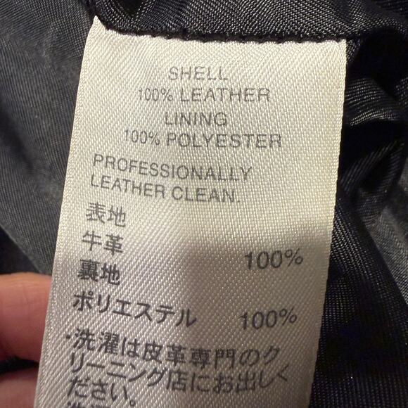 Classiques Entier Vintage Black Real Genuine Leather Pants 14 Straight Leg Edgy - Picture 5 of 8